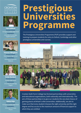 Prestigious Universities Programme Leaflet 2020