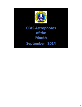 CFAS Astropicture of the Month