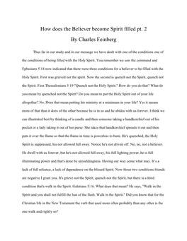 How Does the Believer Become Spirit Filled Pt 2.Pdf