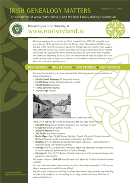 IRISH GENEALOGY MATTERS (Volume 3 No