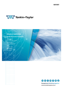 Moutere Catchment Stream Restoration Framework