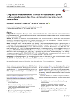 Comparative Efficacy of Various Anti-Ulcer Medications After Gastric Endoscopic Submucosal Dissection: a Systematic Review and Network Meta-Analysis