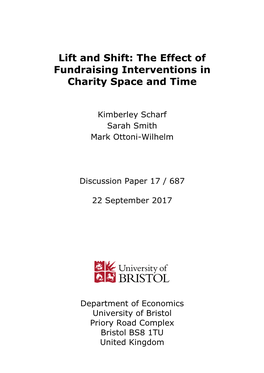 Lift and Shift: the Effect of Fundraising Interventions in Charity Space and Time