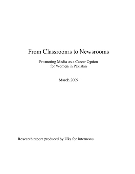 From Classrooms to Newsrooms