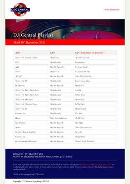 DJ Central Playlist