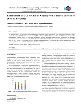 Enhancement of E-GSM Channel Capacity with Function Diversion of 3G to 2G Frequency