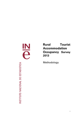 Rural Tourist Accommodation Occupancy Survey 2013