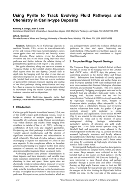 Using Pyrite to Track Evolving Fluid Pathways and Chemistry in Carlin-Type Deposits