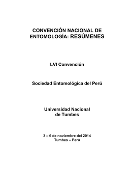 Libro Resúmenes Lvi Cne – Tumbes 2014