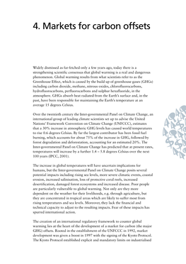 4. Markets for Carbon Offsets