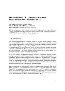 Report on the Performance of Portland Limestone Cements in Concrete 20160401