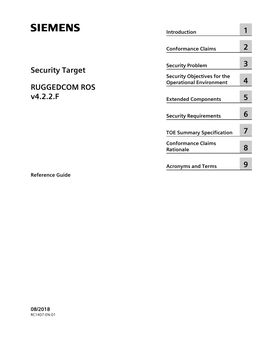 Security Target RUGGEDCOM ROS V4.2.2.F 1 2 3 4 5 6 7