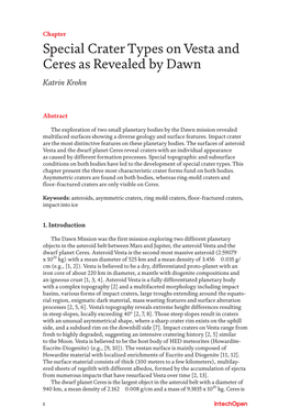 Special Crater Types on Vesta and Ceres As Revealed by Dawn Katrin Krohn