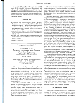 Systematics of the Pseudemys Concinna-Floridana Complex