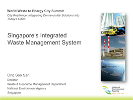 Waste Minimization & Recycling in Singapore