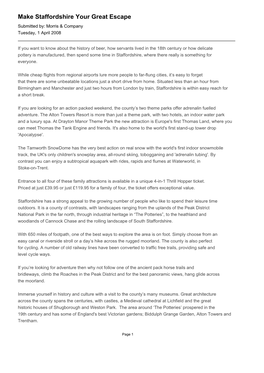 Make Staffordshire Your Great Escape Submitted By: Morris & Company Tuesday, 1 April 2008