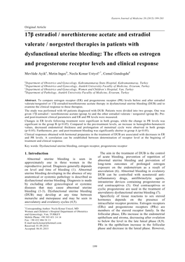 17Β Estradiol / Norethisterone Acetate and Estradiol Valerate / Norgestrel