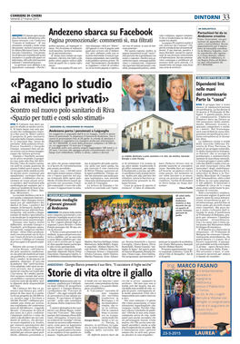 «Pagano Lo Studio Ai Medici Privati»