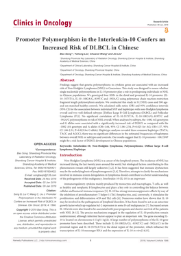 Promoter Polymorphism in the Interleukin-10 Confers an Increased