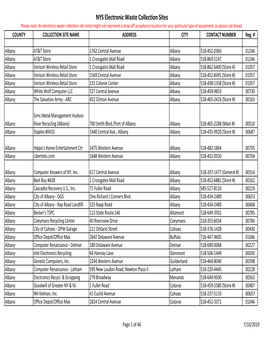 NYS Electronic Waste Collection Sites