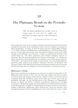 The Platinum Metals in the Periodic System