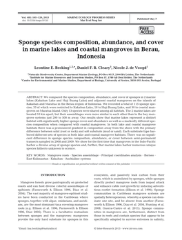 Marine Ecology Progress Series 481:105