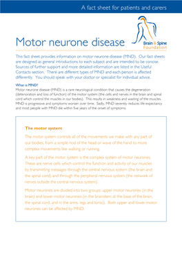 Motor Neurone Disease