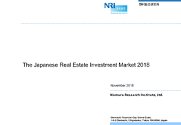 The Japanese Real Estate Investment Market 2018
