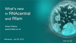 What's New in Rnacentral and Rfam