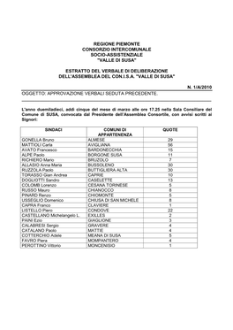 Regione Piemonte Consorzio Intercomunale Socio-Assistenziale 