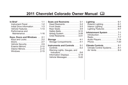 2011 Chevrolet Colorado Owner Manual M
