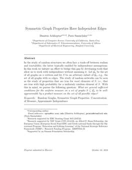 Symmetric Graph Properties Have Independent Edges