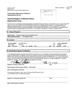 National Register of Historic Places Registration Form