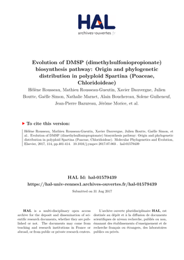 Dimethylsulfoniopropionate