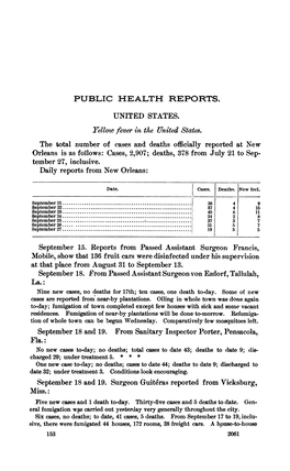 September 18 and 19.From Sanitary Inspector Porter