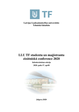LLU TF Studentu Un Maģistrantu Zinātniskā Conference 2020