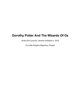 Dorothy Potter and the Wizards of Oz