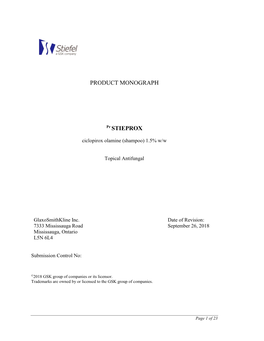 PRODUCT MONOGRAPH Pr STIEPROX