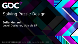 Solving Puzzle Design