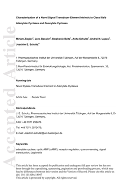 Characterization of a Novel Signal Transducer Element Intrinsic To