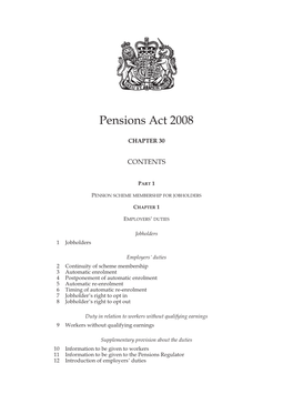 Pensions Act 2008
