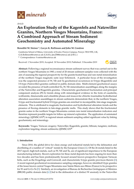 An Exploration Study of the Kagenfels and Natzwiller Granites, Northern