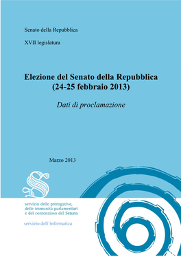 Dati Di Proclamazione (Riassunto Per Regione) Itaprop