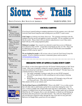 Sioux Trails March/April 2018 Page 1