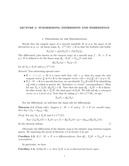 Lecture 5: Submersions, Immersions and Embeddings