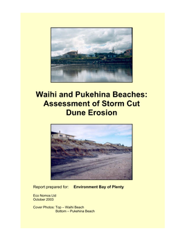 Waihi and Pukehina Beaches: Assessment of Storm Cut Dune Erosion