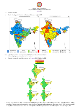 08-08-2021 1.0 Rainfall Situation