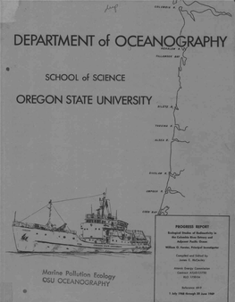 DEPARTMENT of OCEANOG HY
