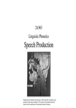 Speech Production