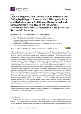 Lumbar Degenerative Disease Part 1